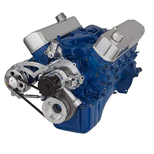 High-Performance V-Belt Kit for Small Block Ford 289 & 302 Engines - Compatible with Electric Water Pump & Alternator Only - 4 Bolt Crank - Perfect for Classic Car Restoration & Performance Upgrades