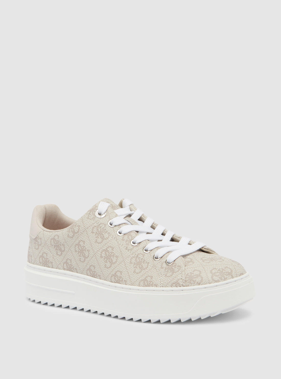 Beige Logo Denesa Chunky Low Top Sneakers for Women - Comfortable Casual Shoes for Walking, Running & Everyday Wear | Fashion Sneakers for Outfits & Street Style