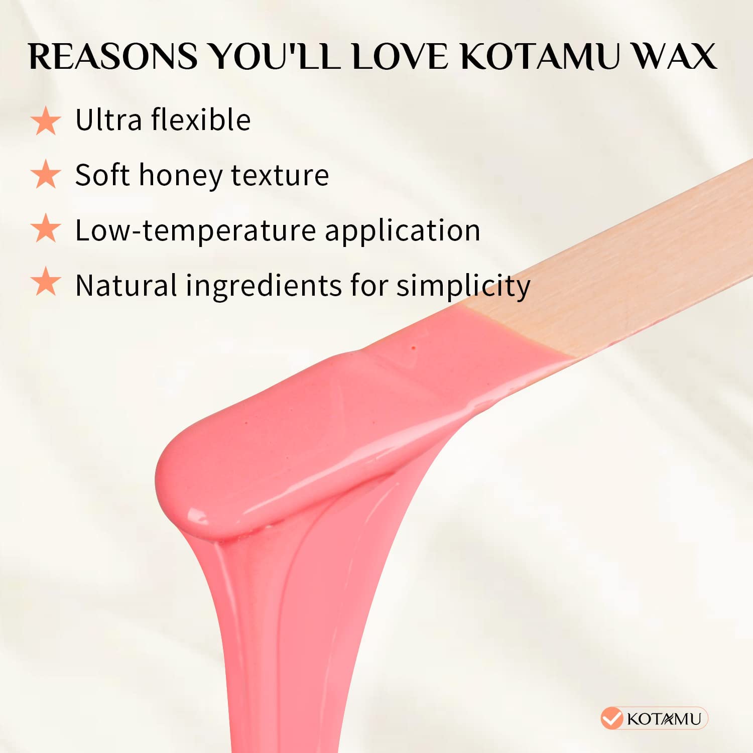 KOTAMU Black Digital Waxing Kit with Pink Wax Beads - Professional Hair Removal for Face, Eyebrows, Chin, Legs, Underarms & Bikini Area - Effective on Thin/Fine Hair - At-Home Waxing Solution for Women & Men - Perfect for Salon-Quality Smooth Skin at Home