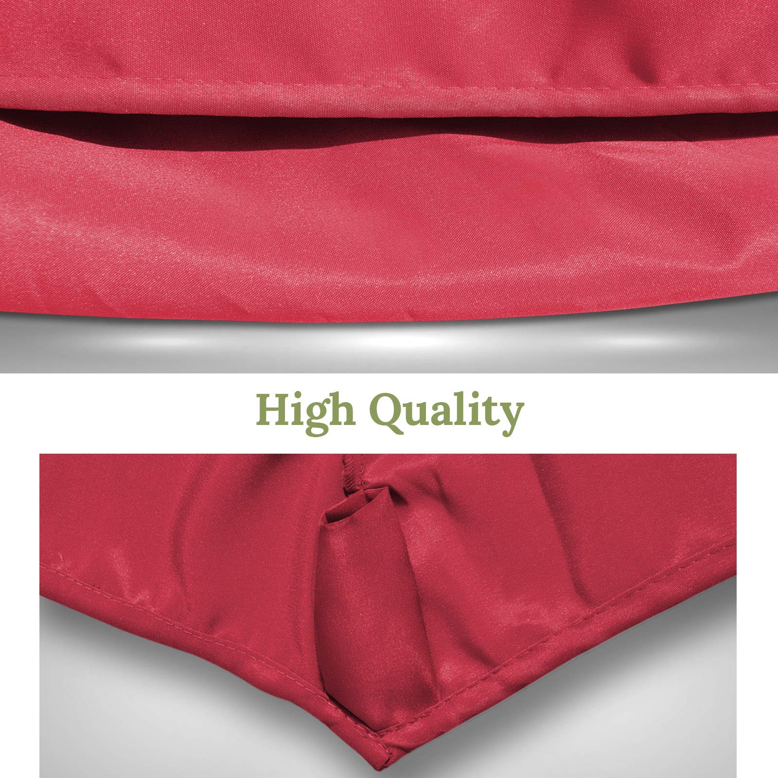 BenefitUSA 9ft 8-Rib Patio Umbrella Replacement Canopy Cover - Burgundy Red for Outdoor Dining, Poolside Lounging & Garden Shade