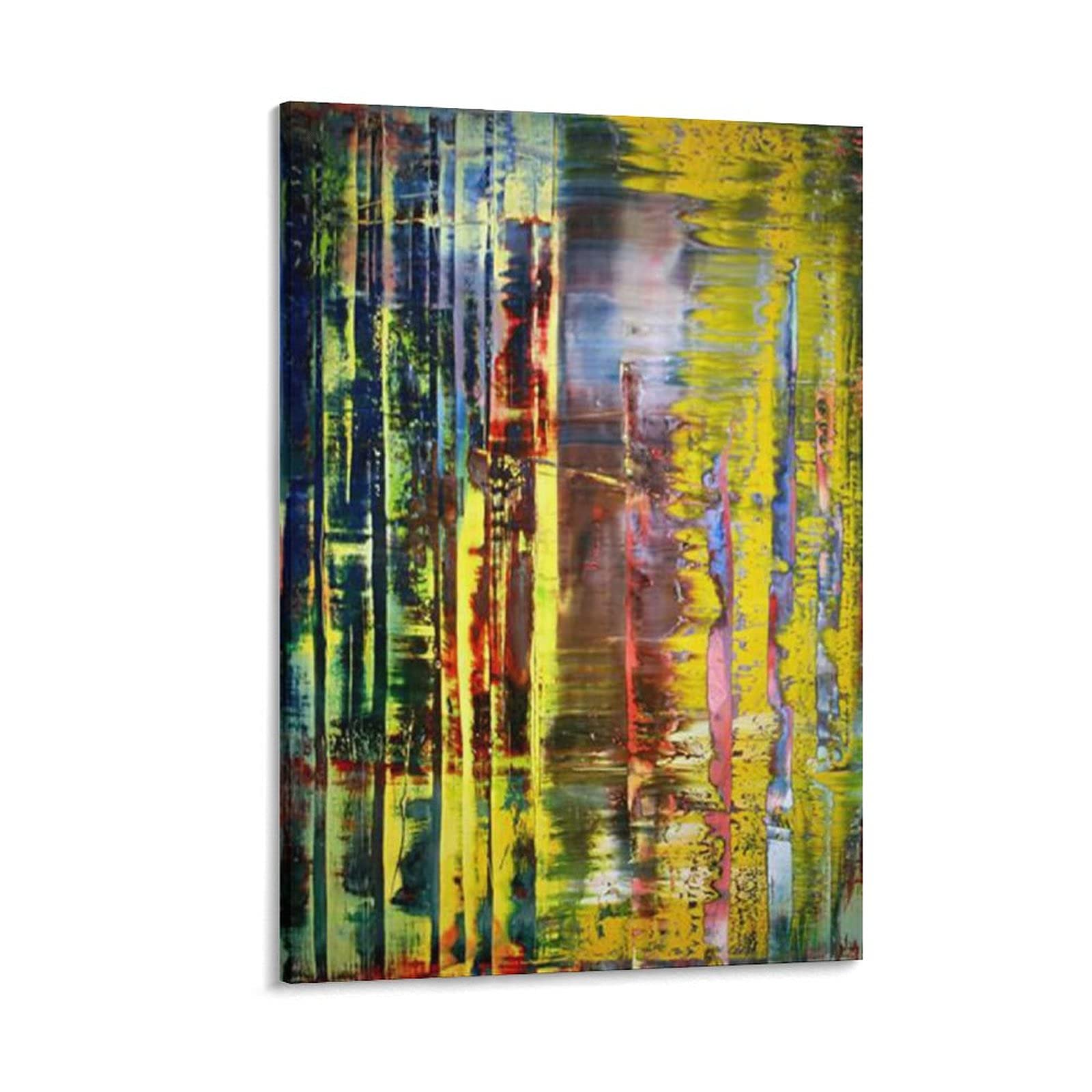 Gerhard Richter Abstract Painting 780-1 Canvas Wall Art Print - 8x12 inch (20x30cm) Framed/Unframed - Modern Home Decor, Office & Living Room Wall Decor - Perfect Gift for Art Lovers