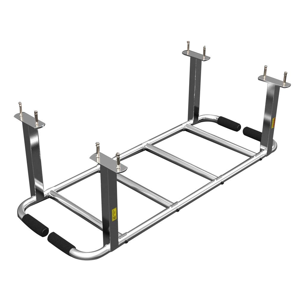 Heavy Duty Wall-Mounted Dip Stand Pull Up Bar - 300kg Capacity All Steel Upper Body Workout Equipment for Home Gym - Silver (119x45x35cm) - Perfect for Strength Training, Calisthenics & CrossFit Workouts