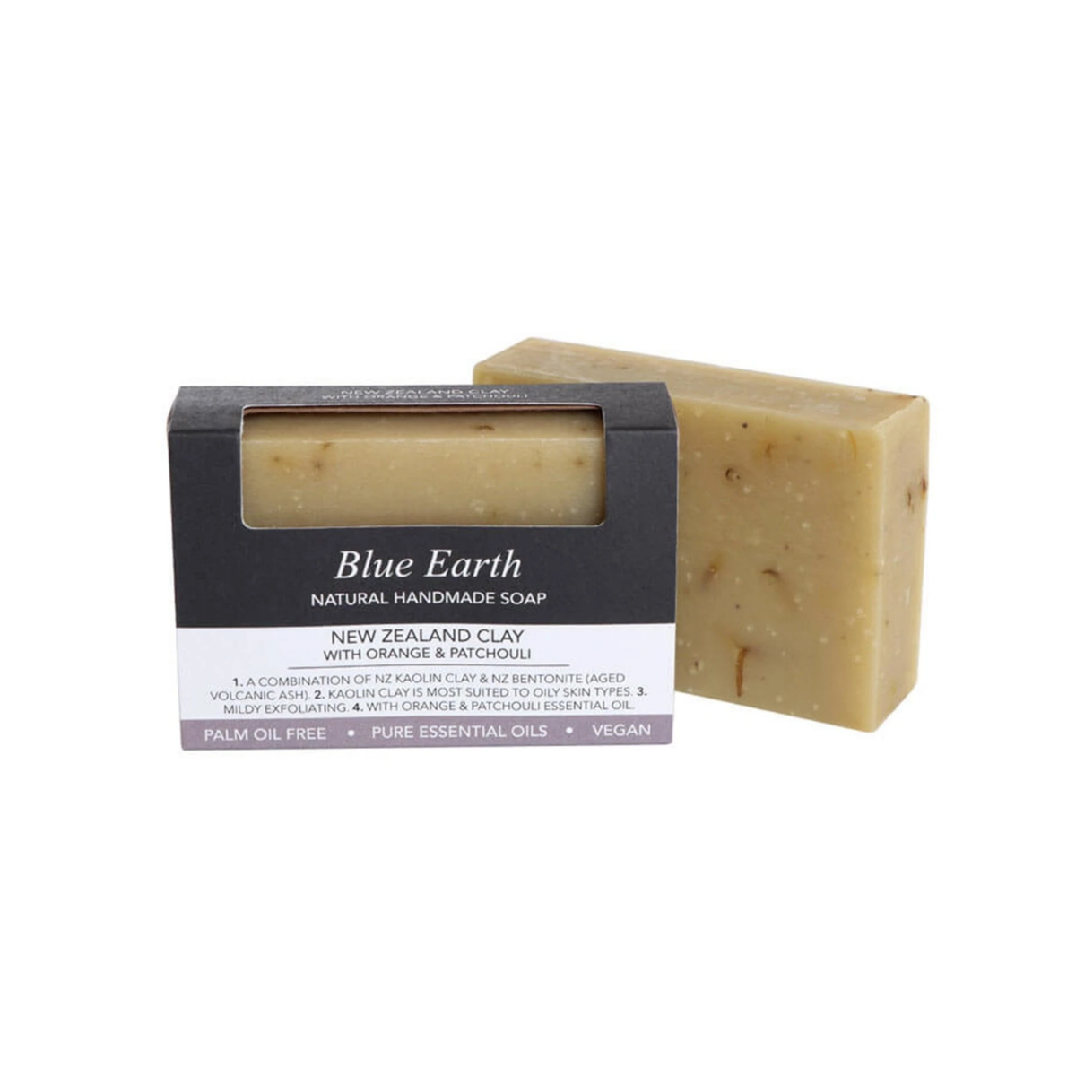 Blue Earth New Zealand Kaolin Clay Handmade Soap 85g - Gentle Cleansing for Sensitive Skin & Eco-Friendly Skincare