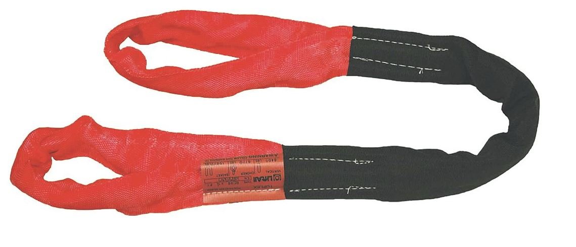 Liftall EE150X20 Tuflex Sling - 20ft Red Eye & Eye Lifting Strap - Heavy Duty Rigging Equipment for Construction, Towing, and Industrial Use