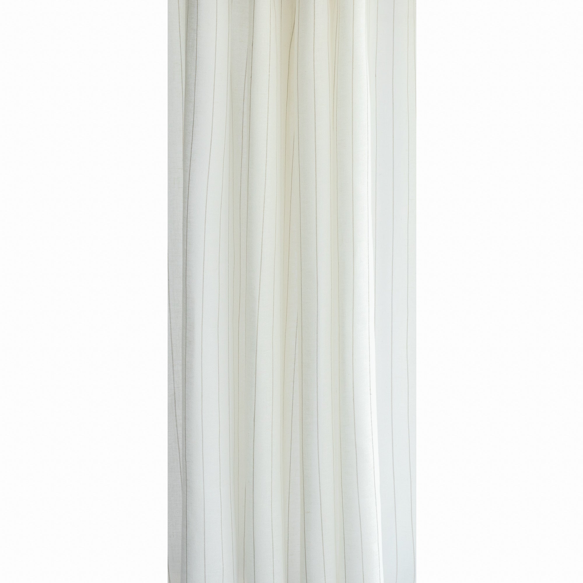 Montauk Pinstripe Sheer Fabric - Natural Cotton Blend for Curtains, Drapes & Home Decor - Lightweight & Breathable Window Treatment Material