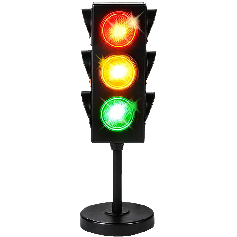 ArtCreativity Kids Traffic Light Table Lamp - 11 Inch Color Changing LED Night Light for Boys & Girls, Bedside Lamp for Bedroom, Playroom, or Living Room Decor - Perfect for Sleep Aid, Reading Light, and Nursery Room Ambiance