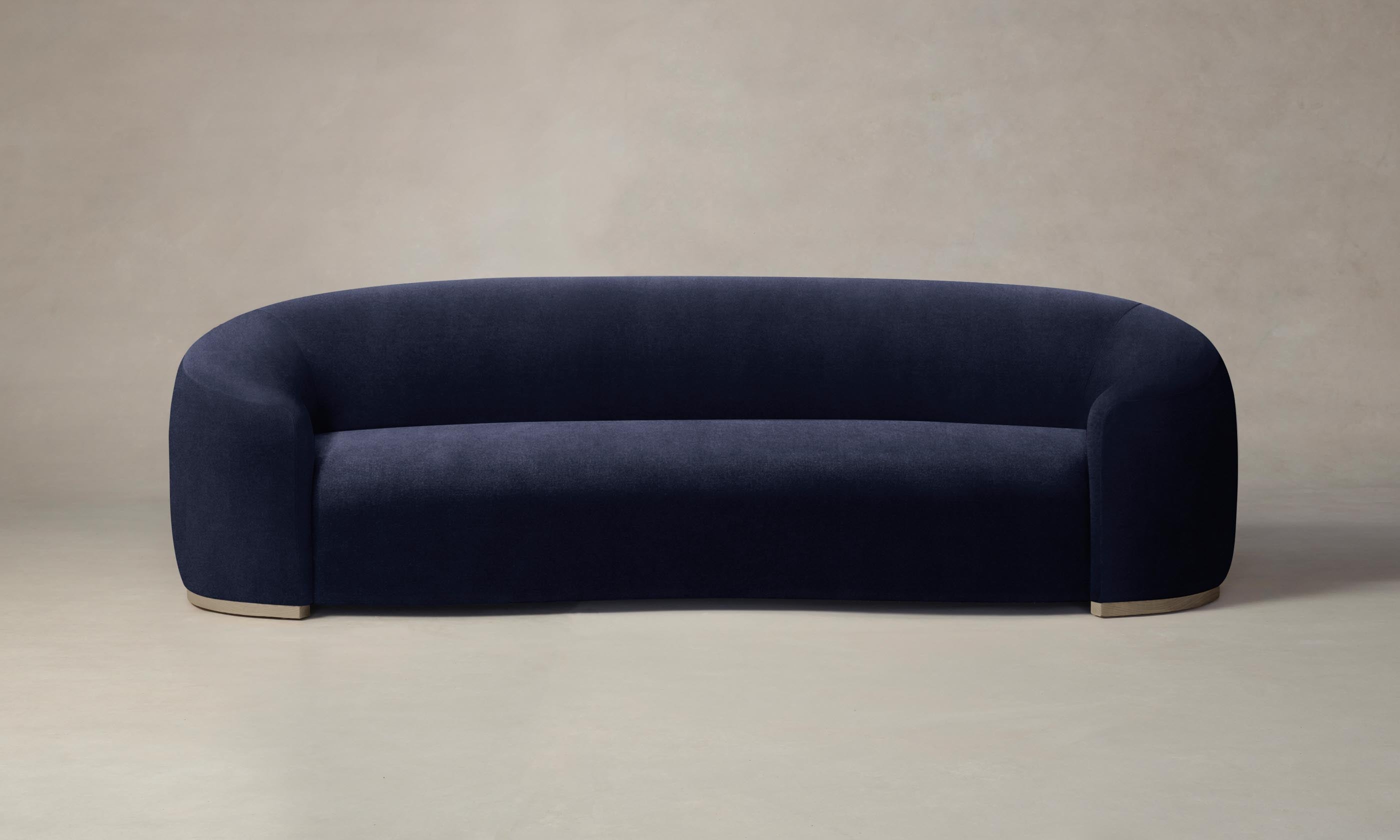 Luxury The Chelsea Sofa - Performance Velvet Midnight Blue Upholstered Modern Living Room Couch for Home & Office Comfort
