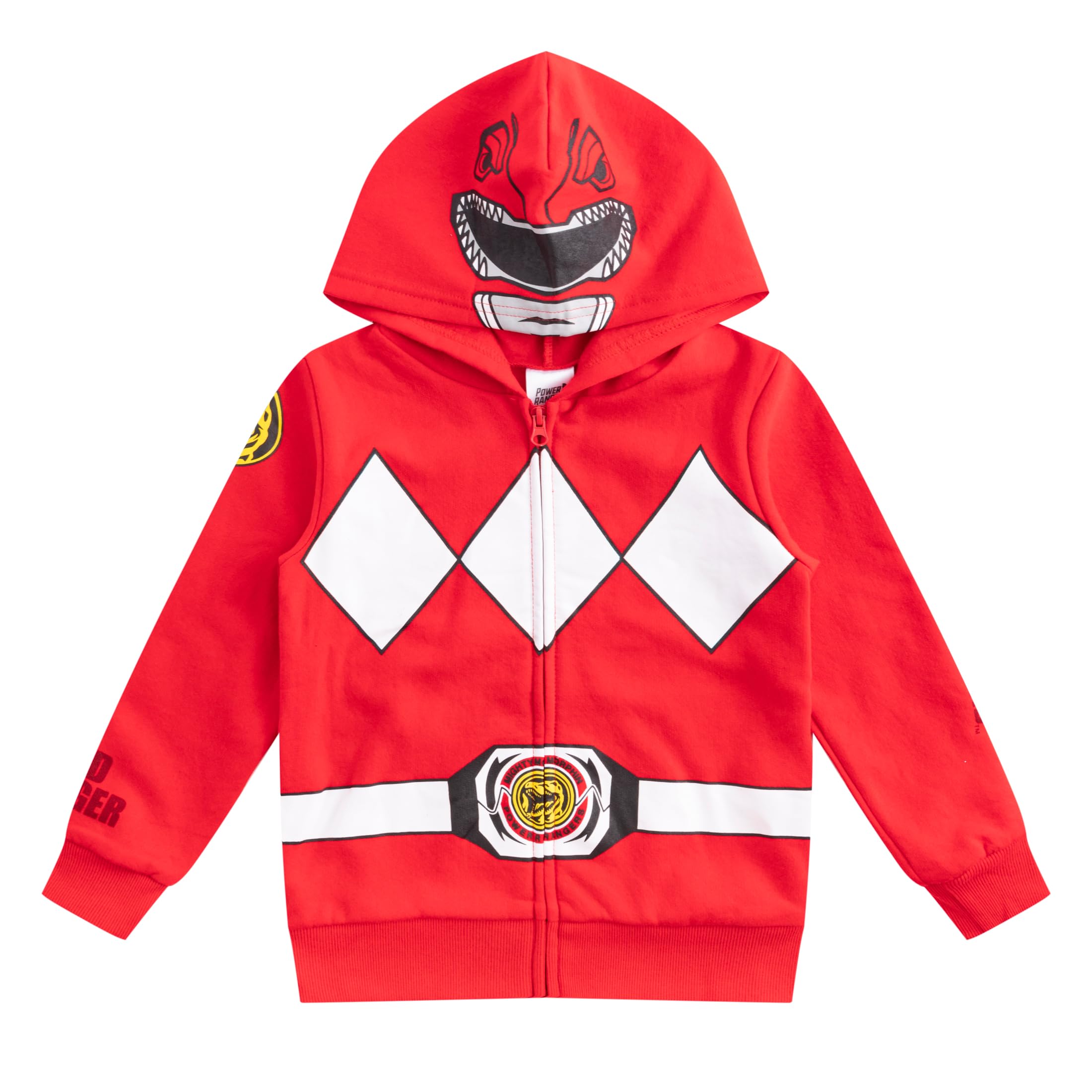 Hasbro Power Rangers Boys Zip Up Hoodie for Kids - Lightweight Jacket for Playtime & Outdoor Adventures