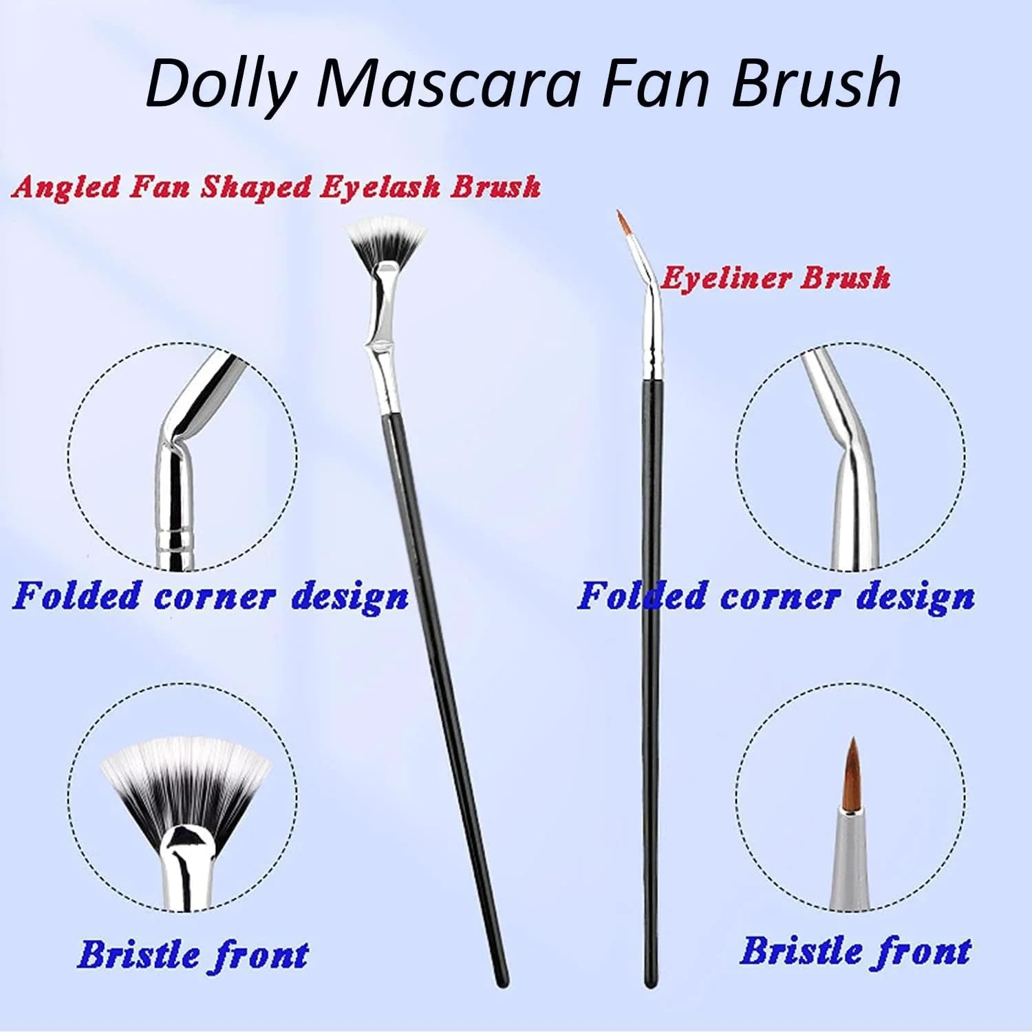 2024 New Folding Angle Scalloped Lash Brush - Soft Bristles Eyelash Comb & Lengthening Makeup Tool (3PCS) for Natural, Dramatic & Everyday Looks - Perfect for Home, Travel & Professional Makeup Artists