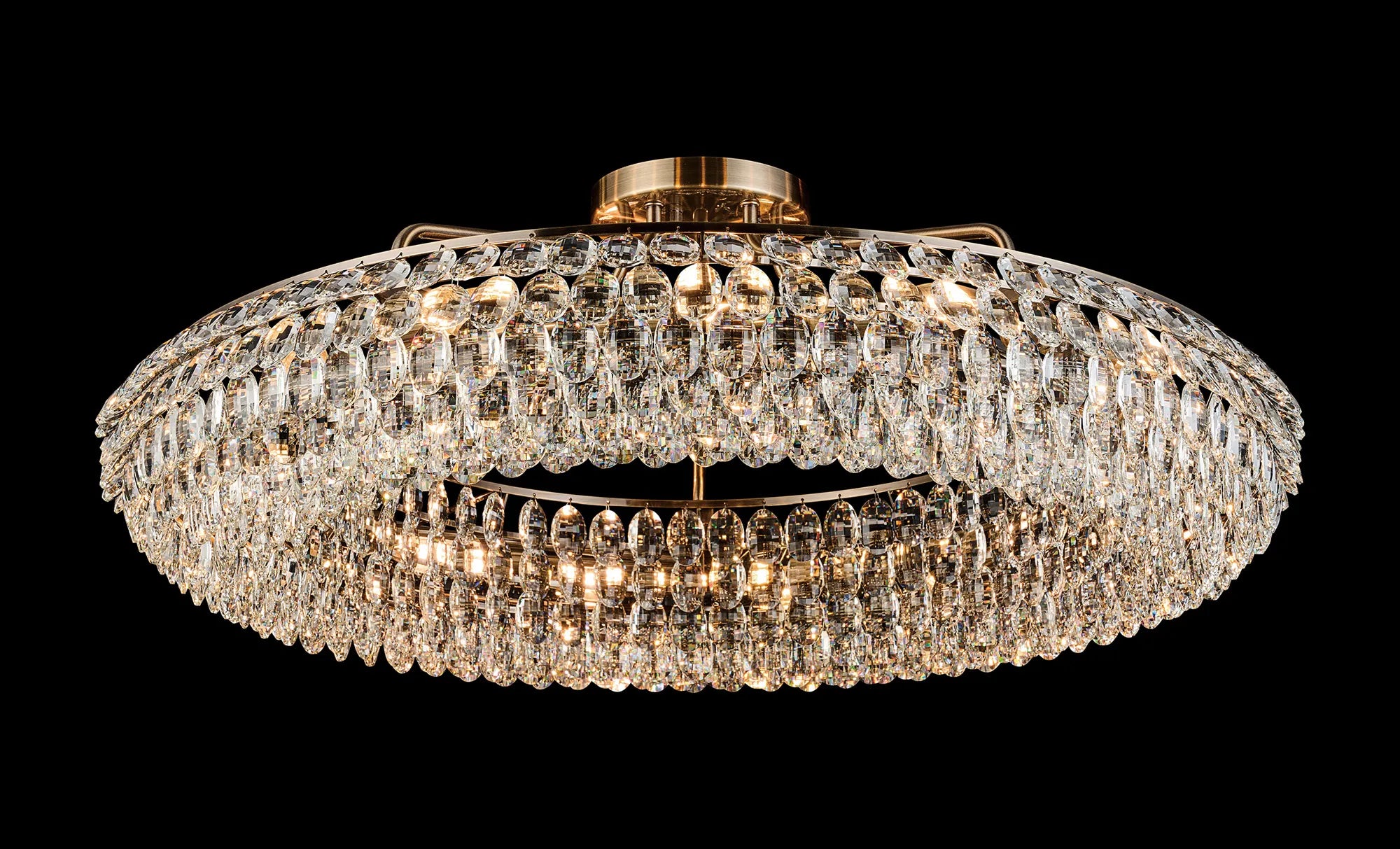 Consten Semi Flush Ring Ceiling Light Fixture with E14 Socket - Perfect for Bedroom, Hallway & Small Space Lighting