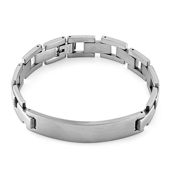 Stainless Steel ID Link Bracelet for Men & Women - Adjustable, Durable & Stylish - Perfect for Everyday Wear, Work & Casual Outfits