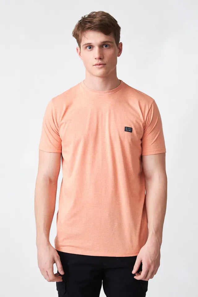 Billabong All Day Tee - Soft Cotton Men's T-Shirt in Salmon Color - Perfect for Casual Wear, Surfing & Beach Outfits