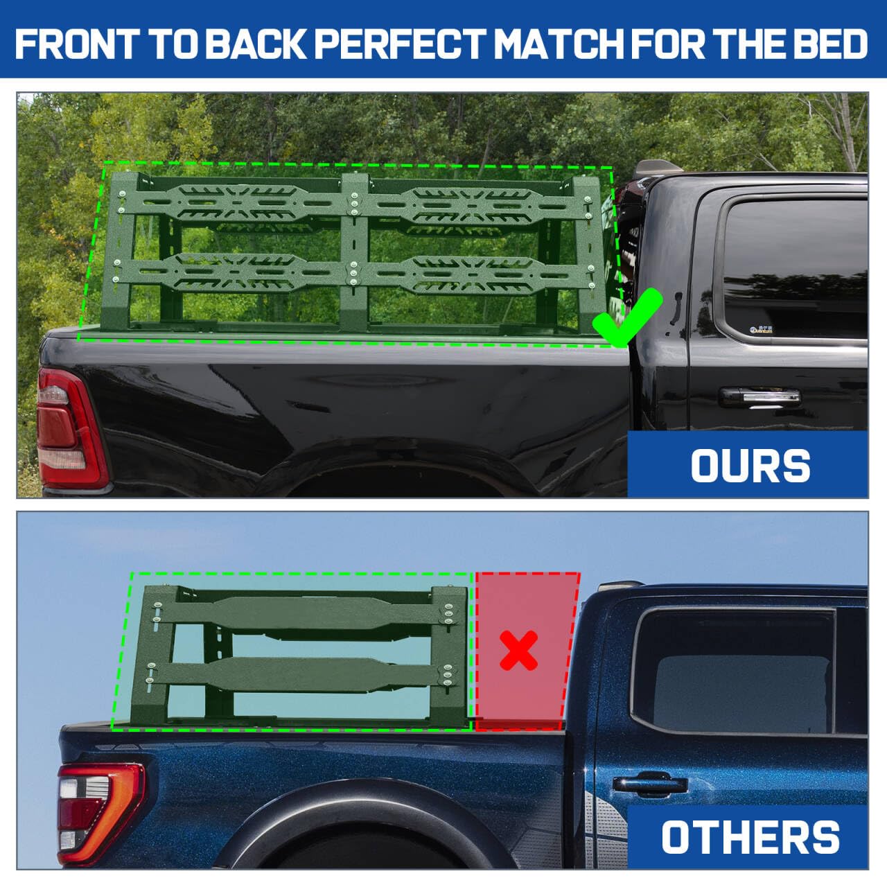 Heavy Duty Overland Truck Bed Rack for Full Size Pickups - 21