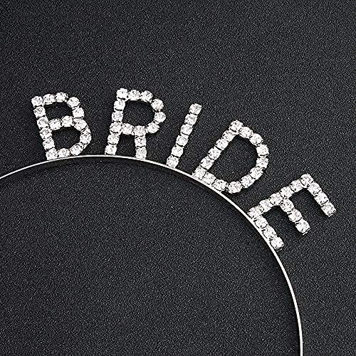 Sparkling Rhinestone Tiara Headband for Bachelorette Party, Bridal Shower & Wedding - Elegant Bride Hair Accessories for Special Occasions