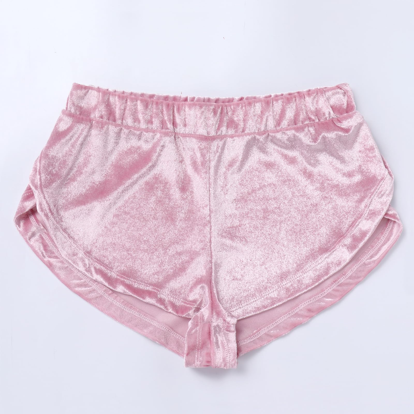 Women's High Waist Velvet Yoga Shorts - Sexy Pole Dance & Gym Workout Hot Pants - Activewear Slim Fit Booty Shorts for Rave & Fitness | Perfect for Yoga, Dance Classes & Nightclub Outfits