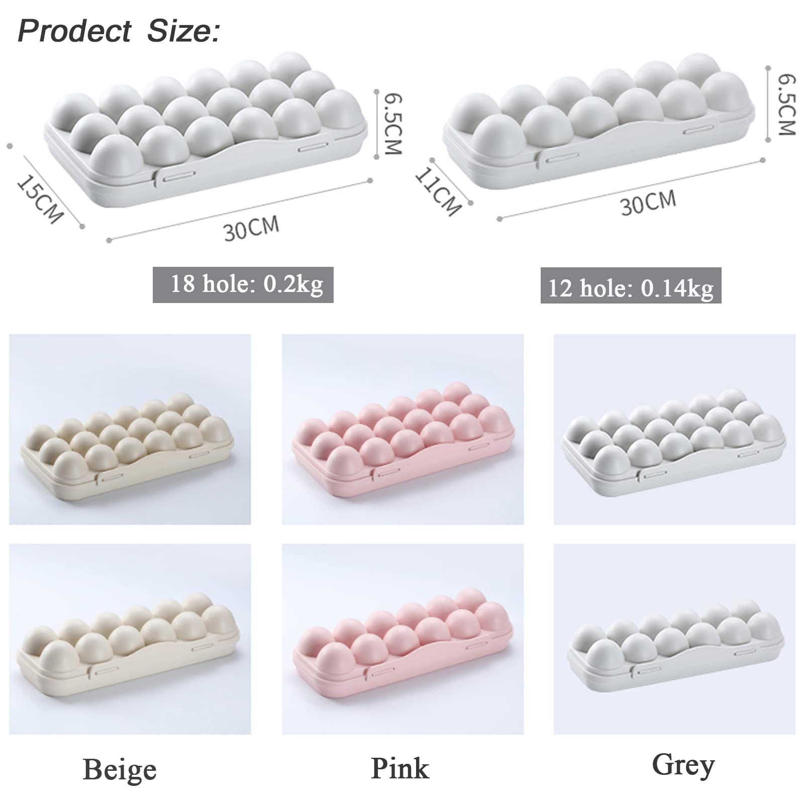 Large Capacity 12-Egg Outdoor Holder - Durable Plastic Egg Storage Container for Picnics, Camping & Farm Use - Gray