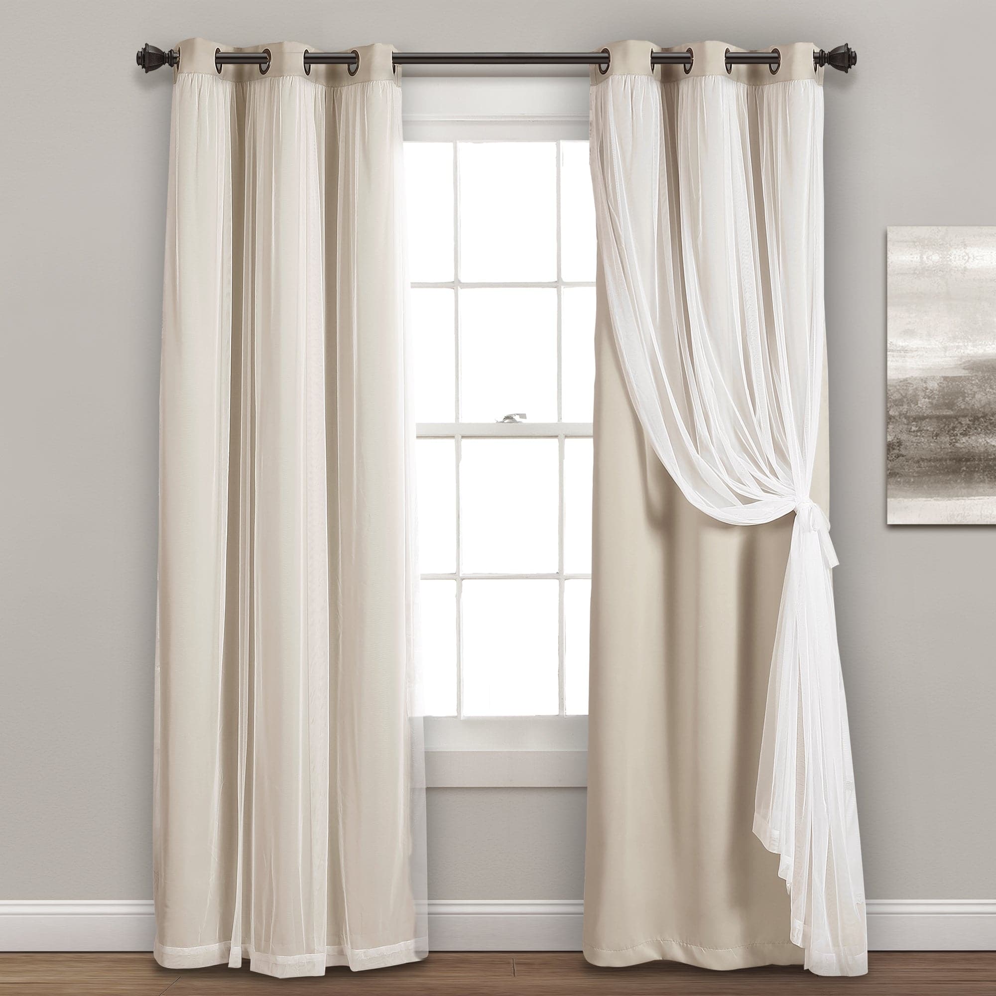 Blackout Curtains with Grommet Top & Insulated Lining - Thermal Sheer Window Panels for Bedroom, Living Room & Home Office - Energy Efficient & Noise Reducing