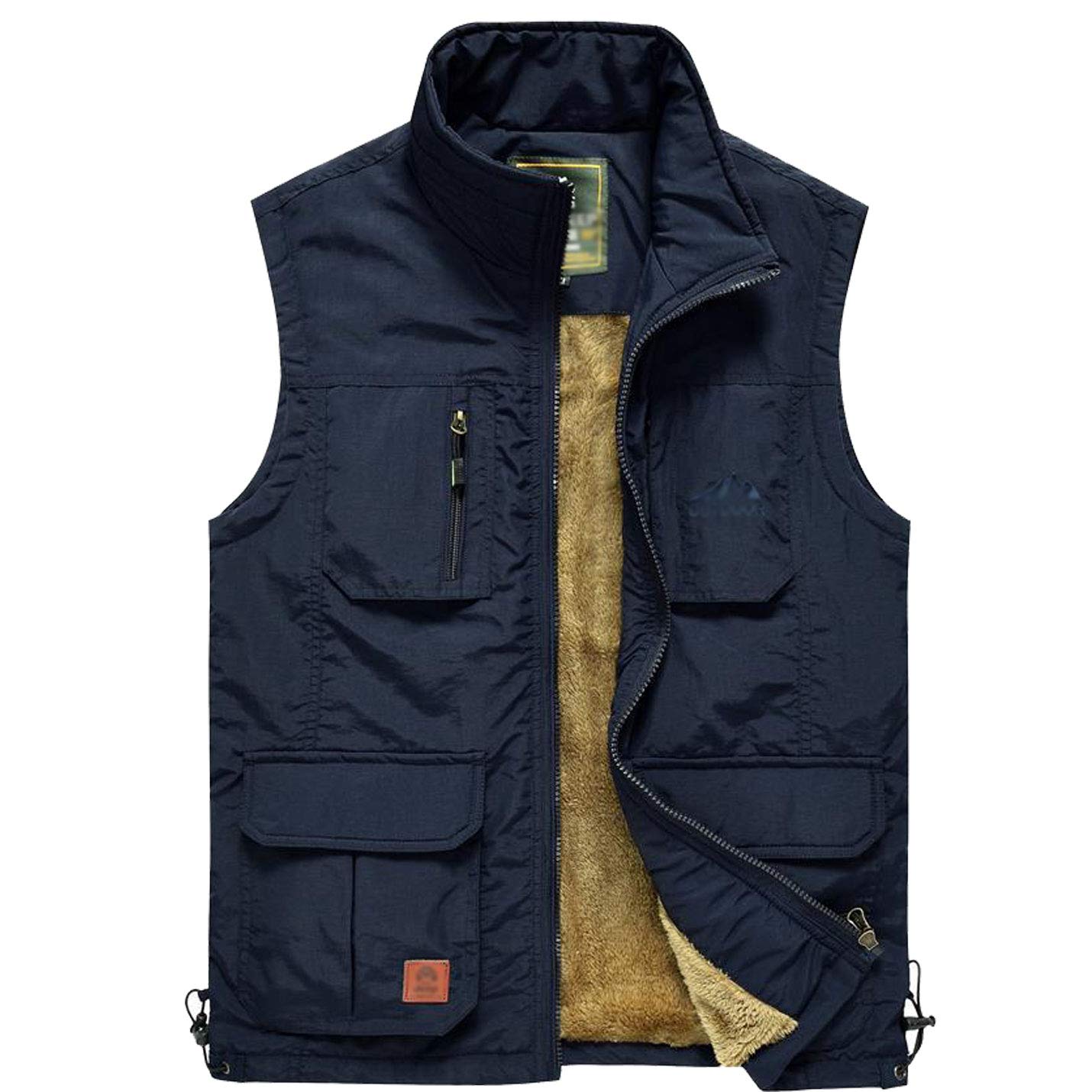 Flygo Men's Lightweight Outdoor Vest - Breathable Fishing & Hunting Jacket with Multiple Pockets for Travel, Hiking & Camping | Durable Casual Wear for Outdoor Adventures
