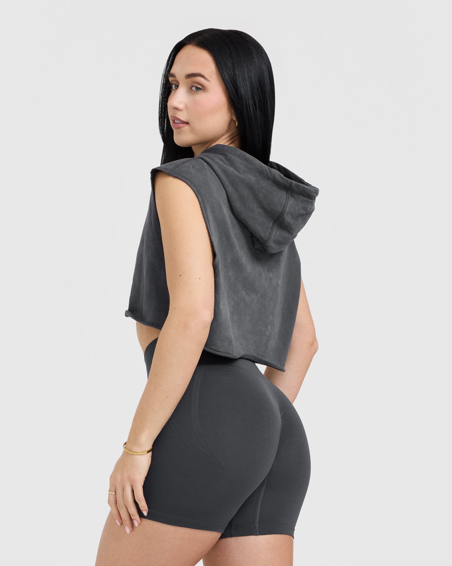 Raw Lounge Sleeveless Crop Hoodie for Women - Soft Comfortable Summer Hooded Top | Perfect for Yoga, Gym, and Casual Streetwear