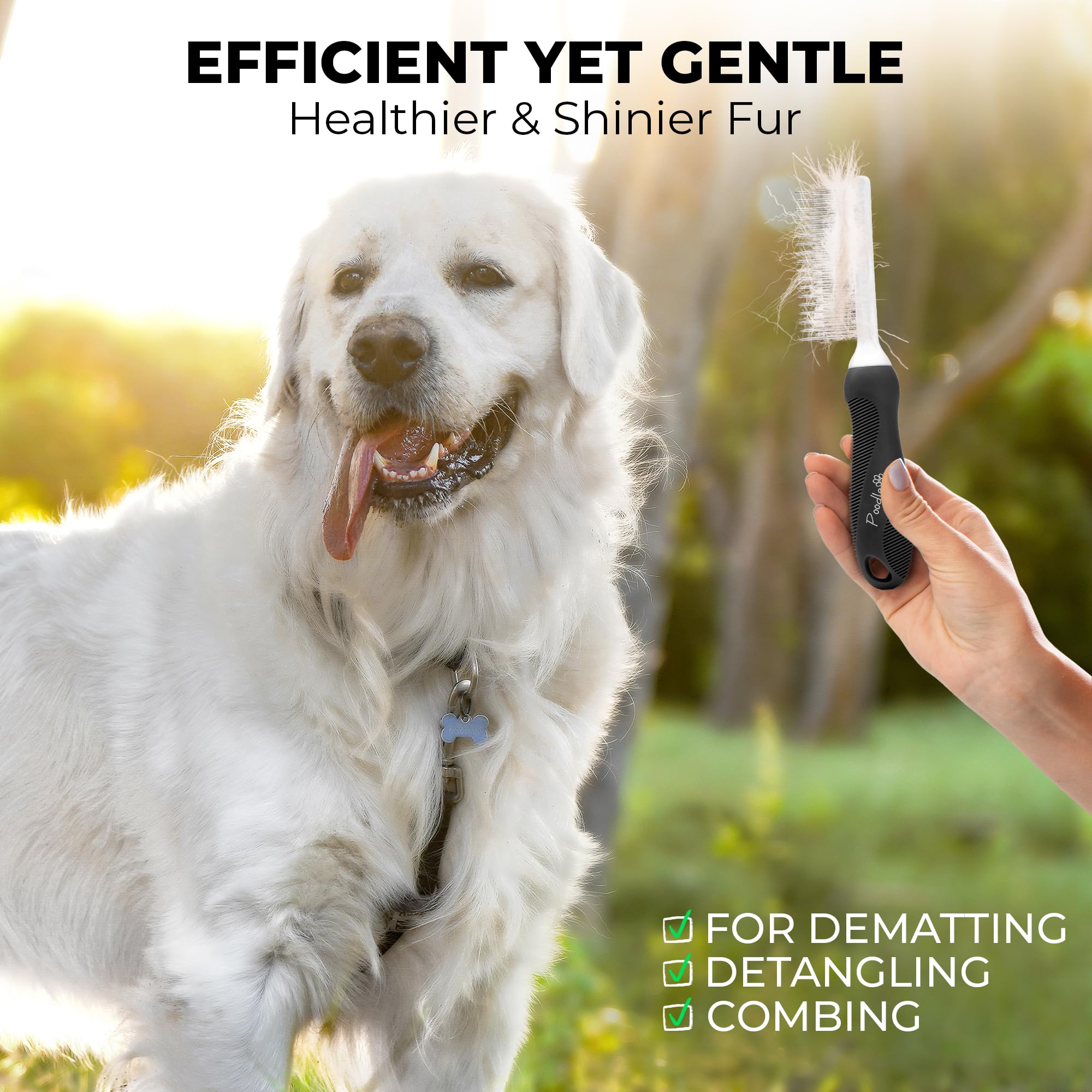 Poodle Grooming Rake & Detangling Comb Set for Dogs - Perfect for Home Pet Care