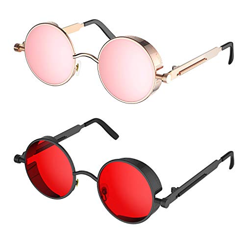 Gold Pink & Black Red