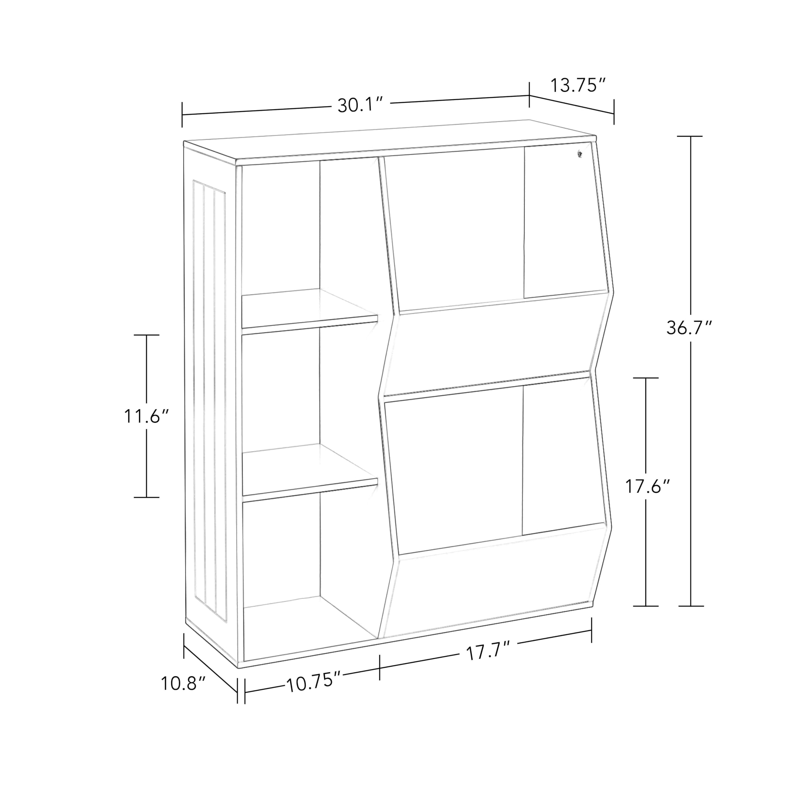 RiverRidge 02-147 Gray Floor Storage Cabinet - One Size - Perfect for Living Room, Bedroom, or Office Organization