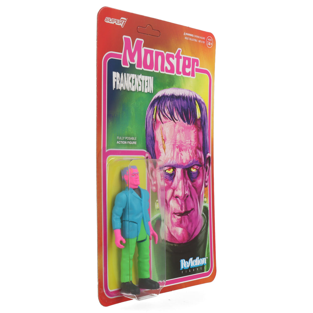 Universal Monsters Frankenstein Costume Color ReAction Figure - Classic Horror Collectible for Halloween & Movie Fans