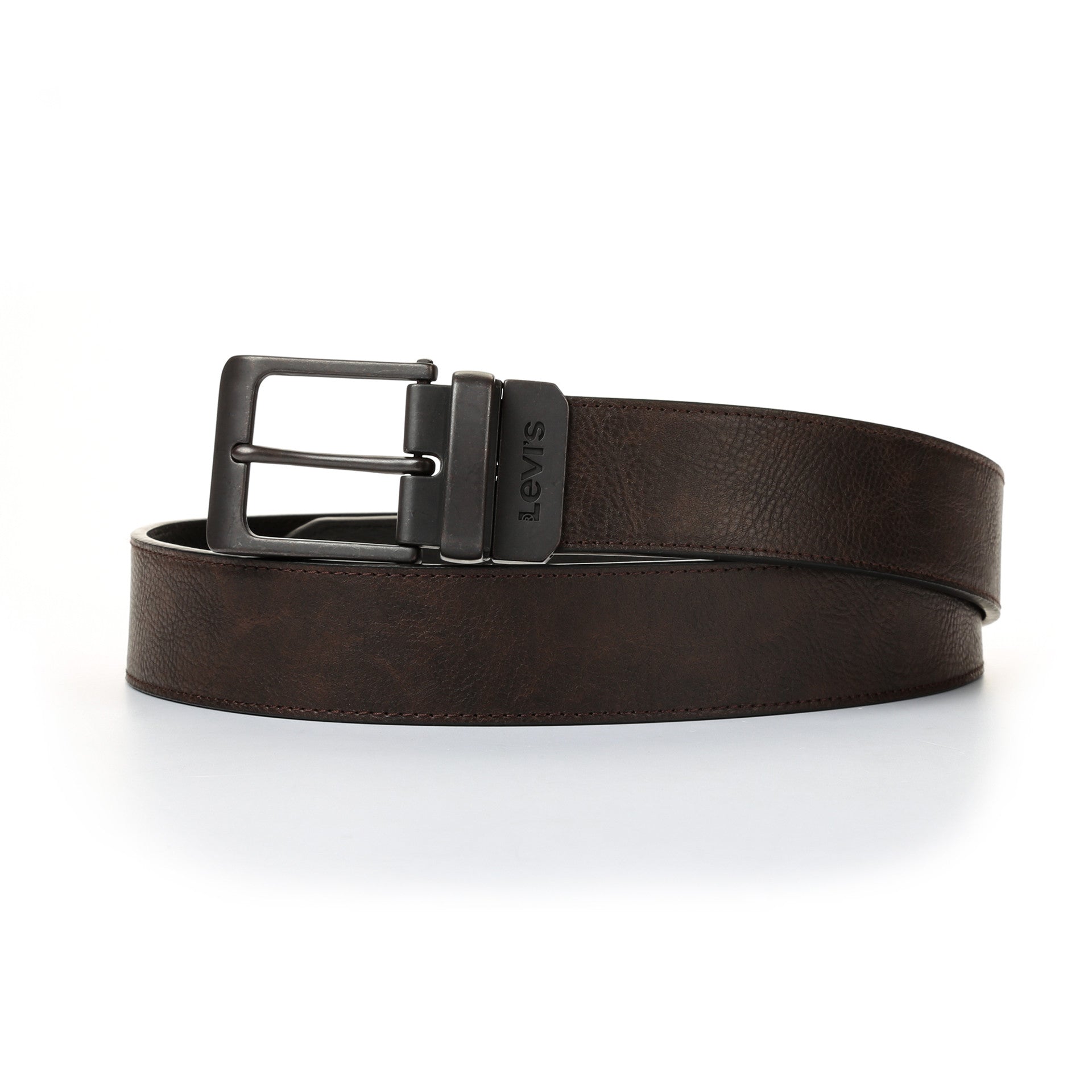 Levi's Men's Reversible Leather Belt - Brown & Black - Adjustable Dress Belt for Casual & Business Wear