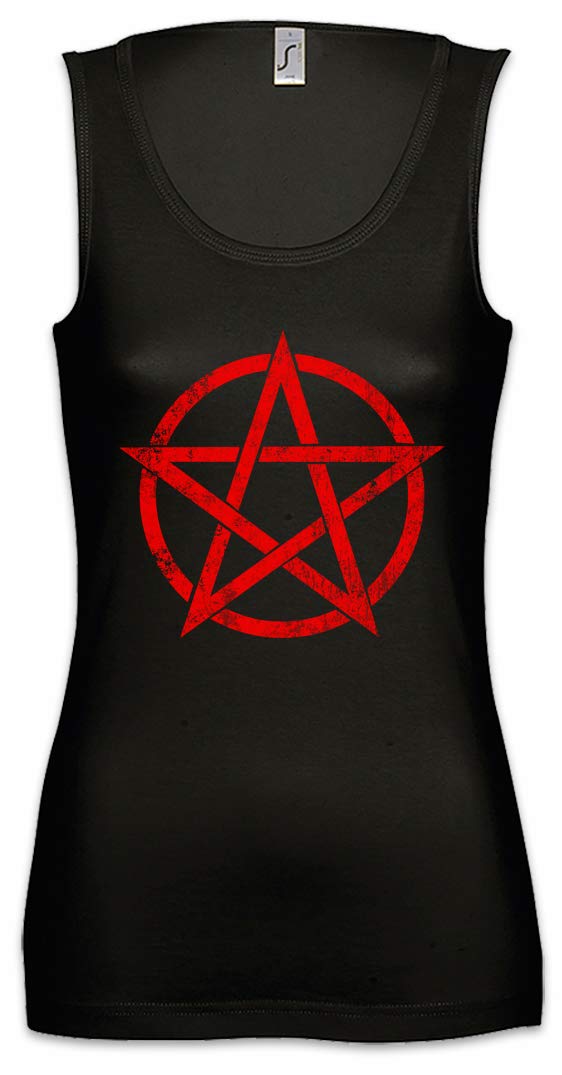 Red Pentagram Sign Women's Tank Top - Breathable Gym & Fitness Training Shirt for Yoga, Running & Workout | Occult & Gothic Fashion