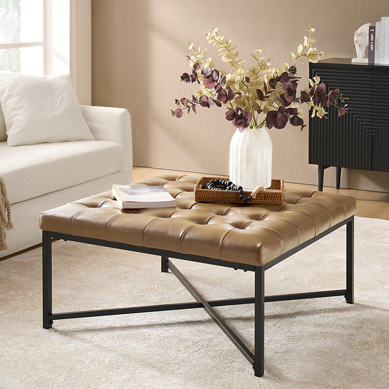 Modern Industrial Waterproof Coffee Table - Durable & Stylish for Living Room, Office, or Outdoor Use