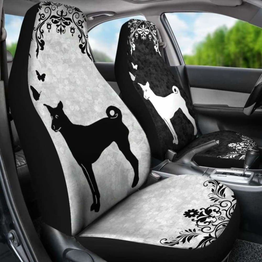 Premium Basenji Car Seat Covers for Dogs - Universal Fit, Waterproof & Nonslip Pet Seat Protector - Perfect for SUVs, Trucks & Sedans - Keep Your Car Clean During Travel & Outdoor Adventures