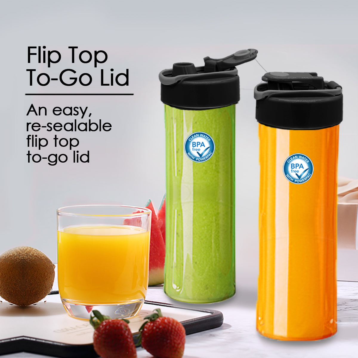 Personal Juice Blender with 2 BPA-Free Jugs - 500W Portable Smoothie Maker for Home & Gym (PPBL500) | Perfect for Fresh Juices, Protein Shakes & Healthy Drinks