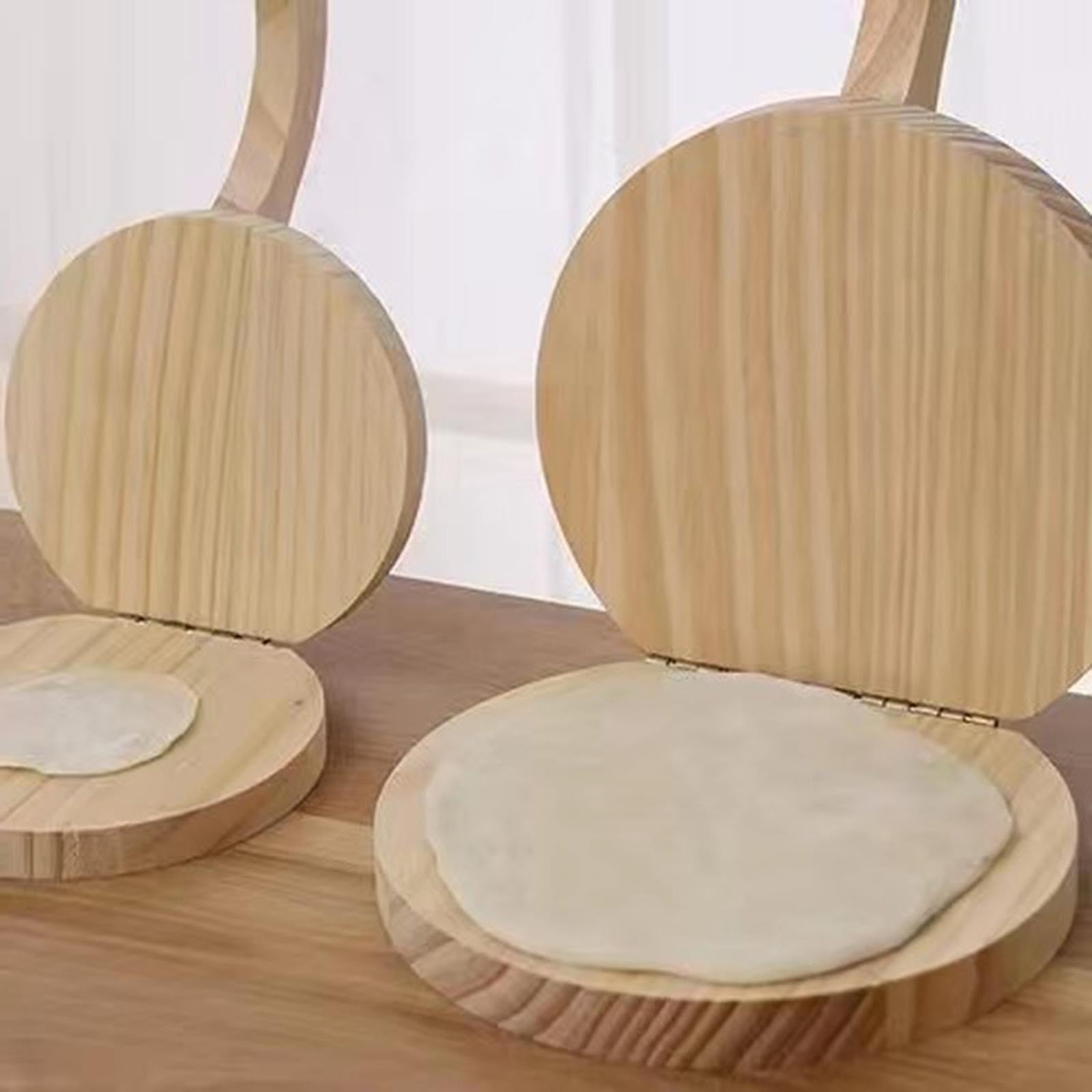CALANDIS® Wooden Tortilla Press - Handmade Dumpling & Pastry Dough Press for Tortillas, Empanadas, Arepas - Traditional Mexican & Asian Cooking Tool - Perfect for Home Kitchens & Restaurants