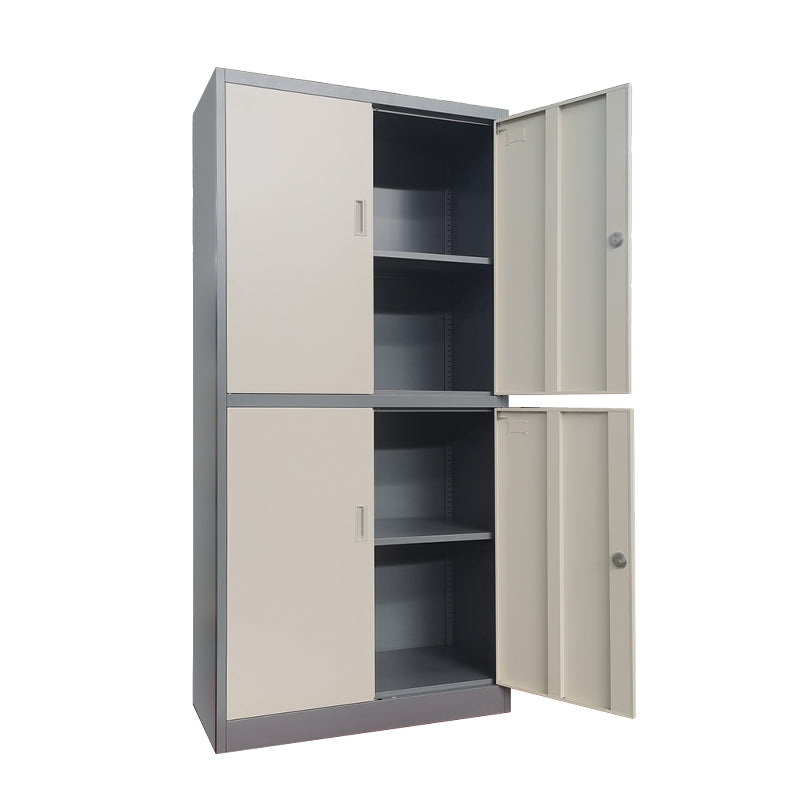 4-Door Steel Storage Cabinet with Lock - Secure Organizer for Home, Office, or Garage - Perfect for Storing Tools, Files, and Supplies