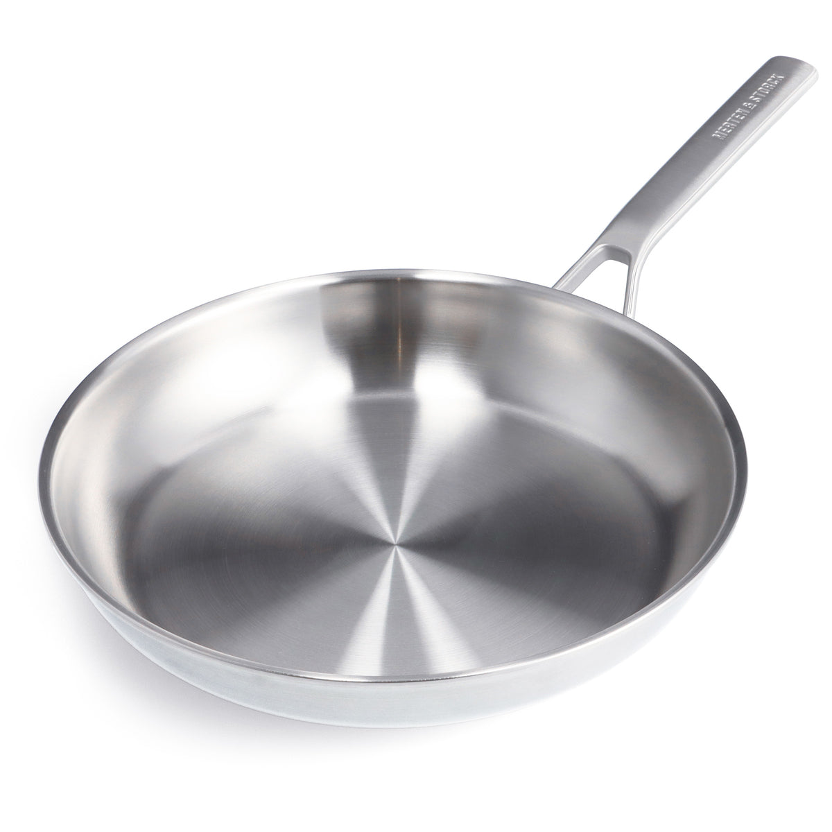 Premium Merten & Storck 12-Inch Stainless Steel Fry Pan - Nonstick Skillet for Searing, Frying & Sauteing - Induction Compatible Cookware for Home & Professional Kitchens