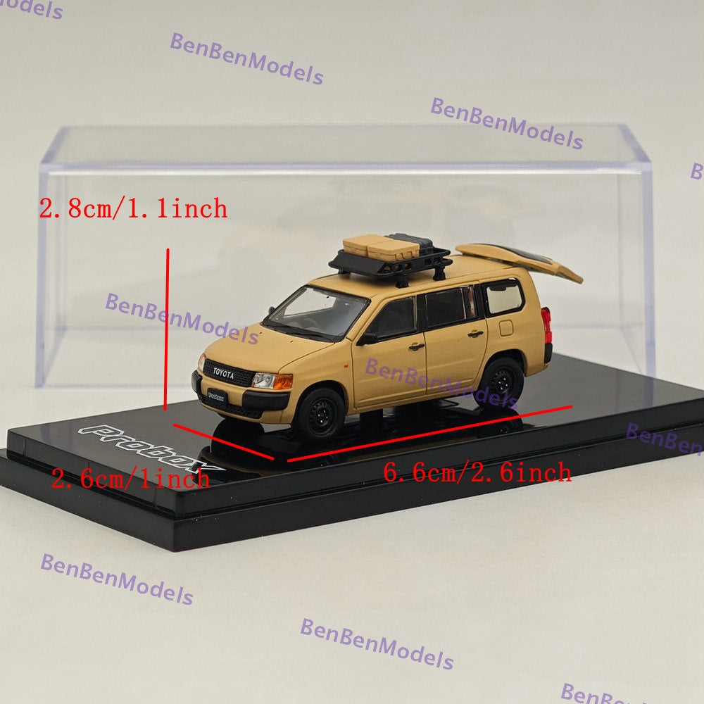 1/64 Scale Hobby Japan Toyota Probox Customized Version Matte Beige Diecast Model Car HJ643062BG - Perfect for Collectors, Display, and Toy Car Racing Scenes