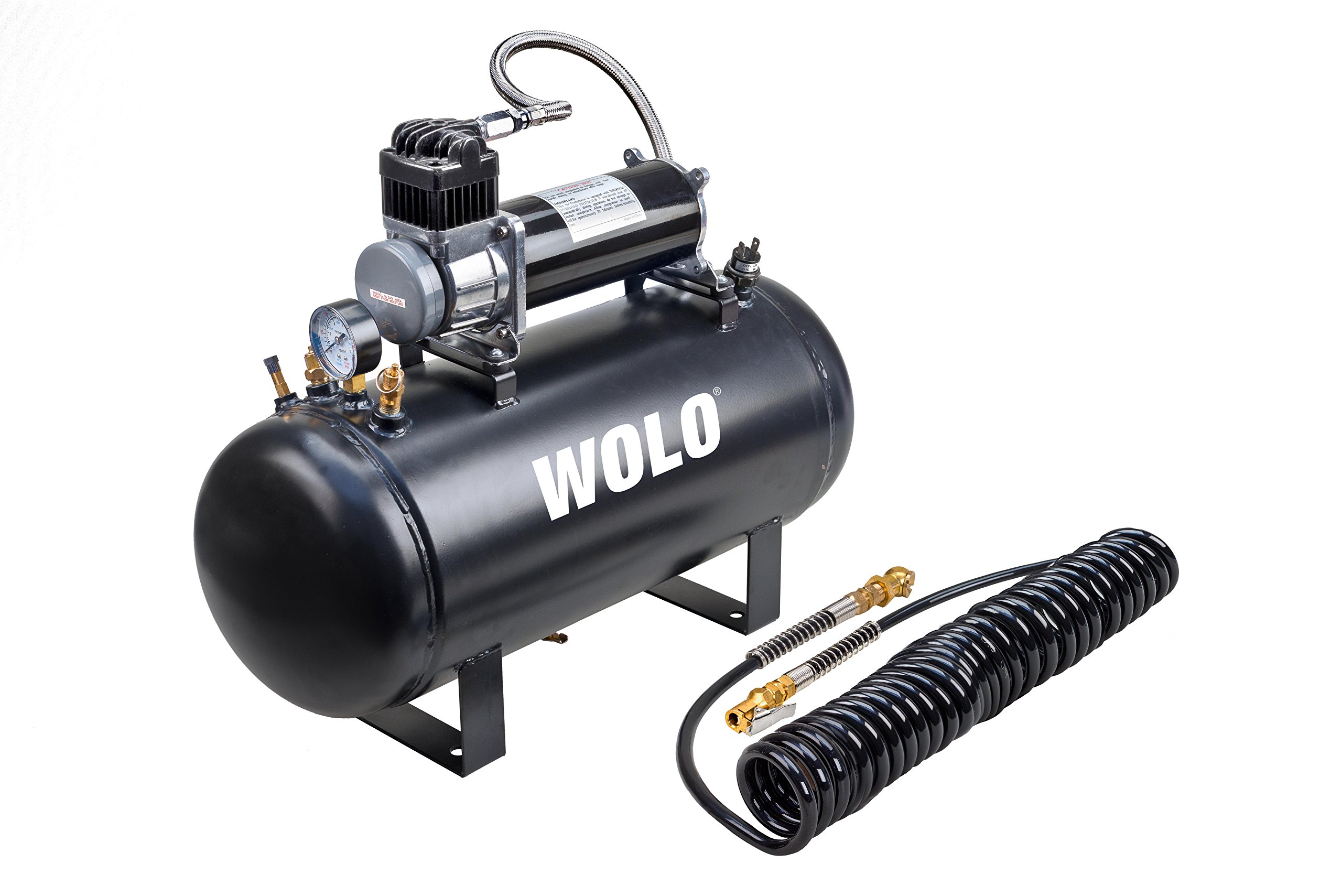 Wolo 860 Air Rage Heavy-Duty 5 Gallon Air Compressor - Powerful for Tires, Tools & DIY Projects