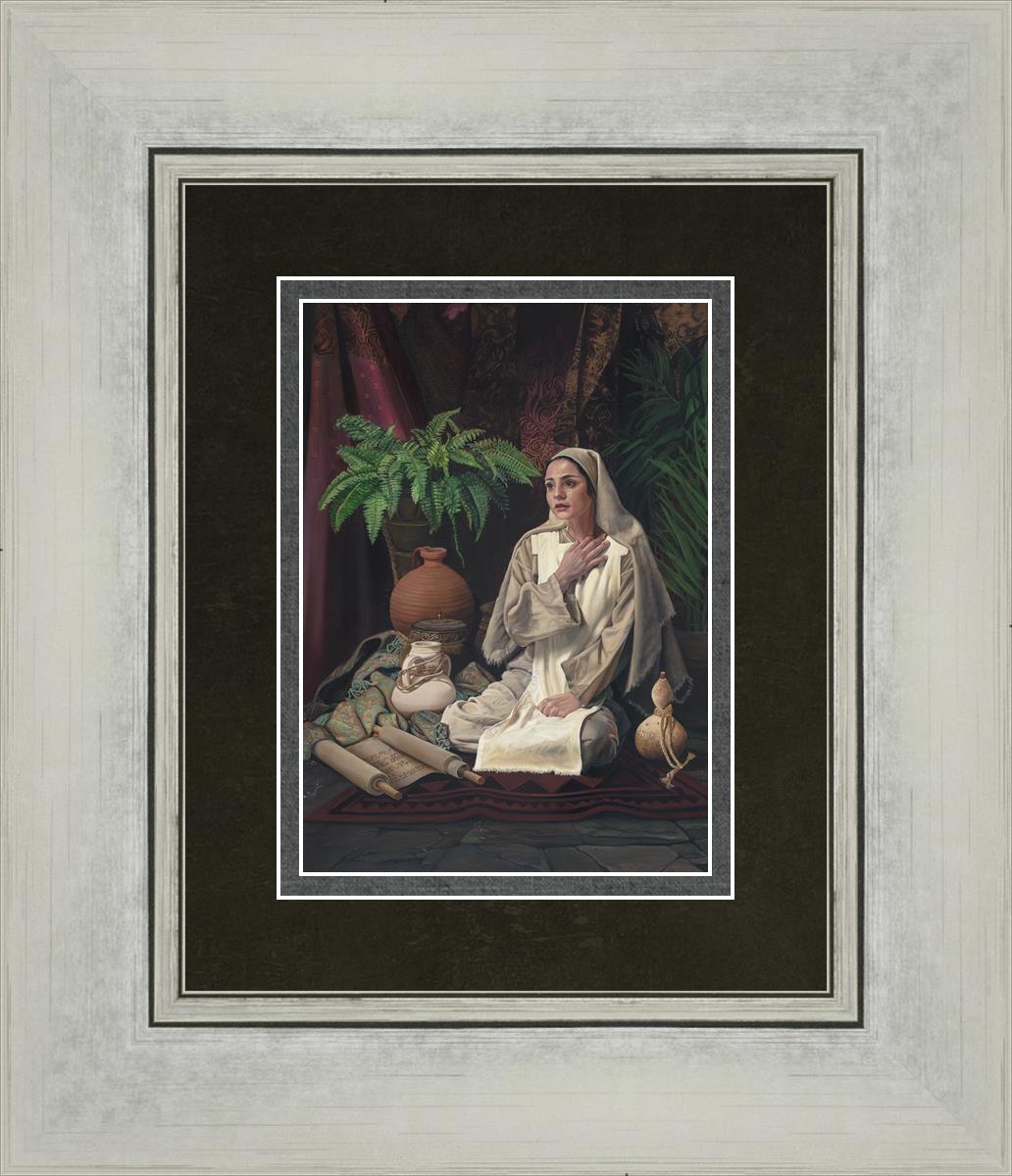 Behold Thy Handmaiden - Elegant Christian Home Decor for Prayer & Meditation | Perfect for Church Altars, Home Worship Spaces & Gift Giving