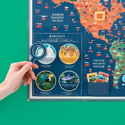 Create An Amazing Animal Kingdom Giant Map - Educational Wall Decoration for Kids Room, Classroom & Playroom