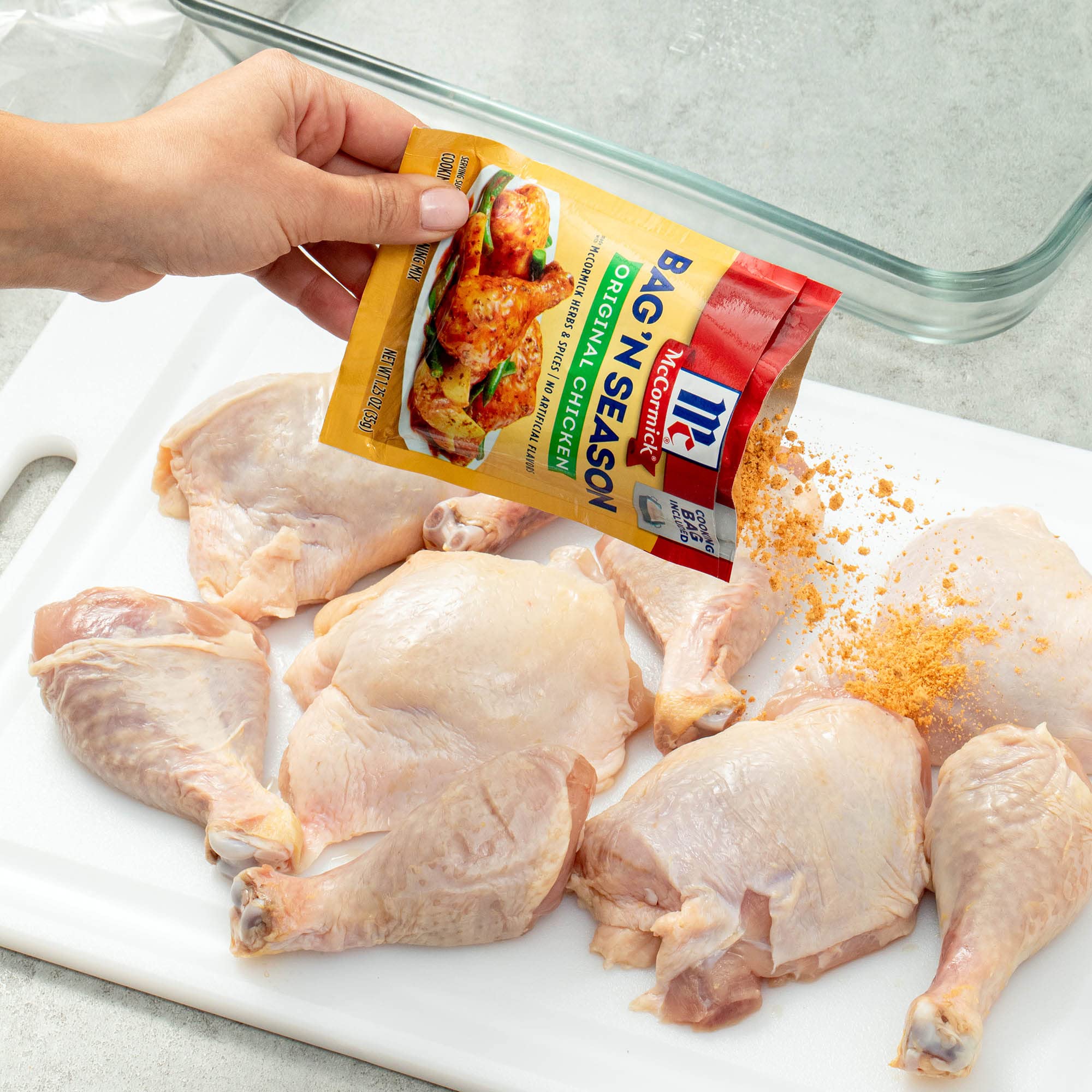 McCormick Bag 'n Season Original Chicken Cooking Bag & Seasoning Mix, 1.25 oz (Pack of 6) - Easy Oven-Baked Chicken Meal Solution for Busy Families & Quick Dinner Ideas
