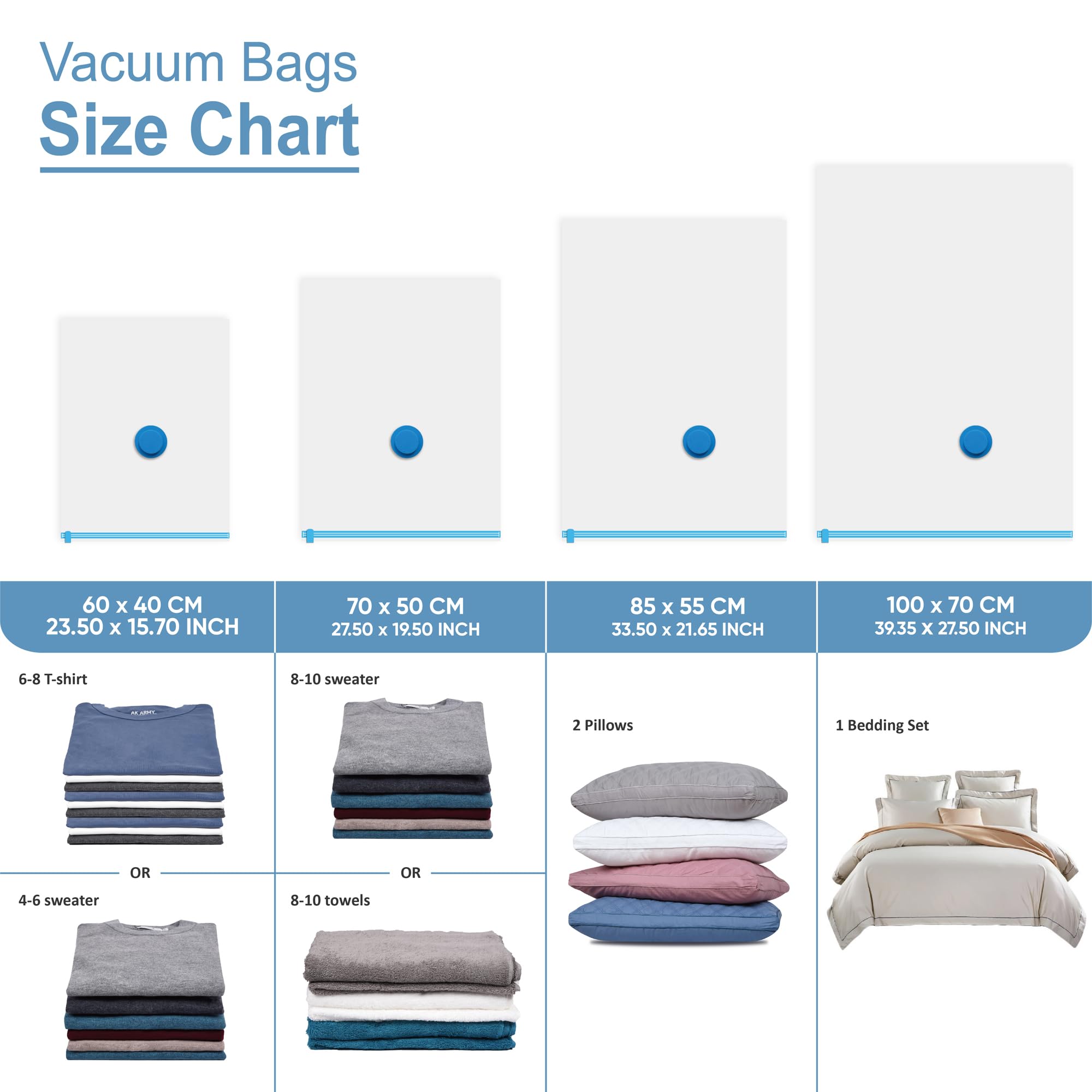 24 Pack Vacuum Storage Bags with Electric Pump - Jumbo/Large/Medium/Small Space Saver Bags for Clothes, Comforters, Pillows, Blankets | Perfect for Seasonal Storage, Travel & Home Organization