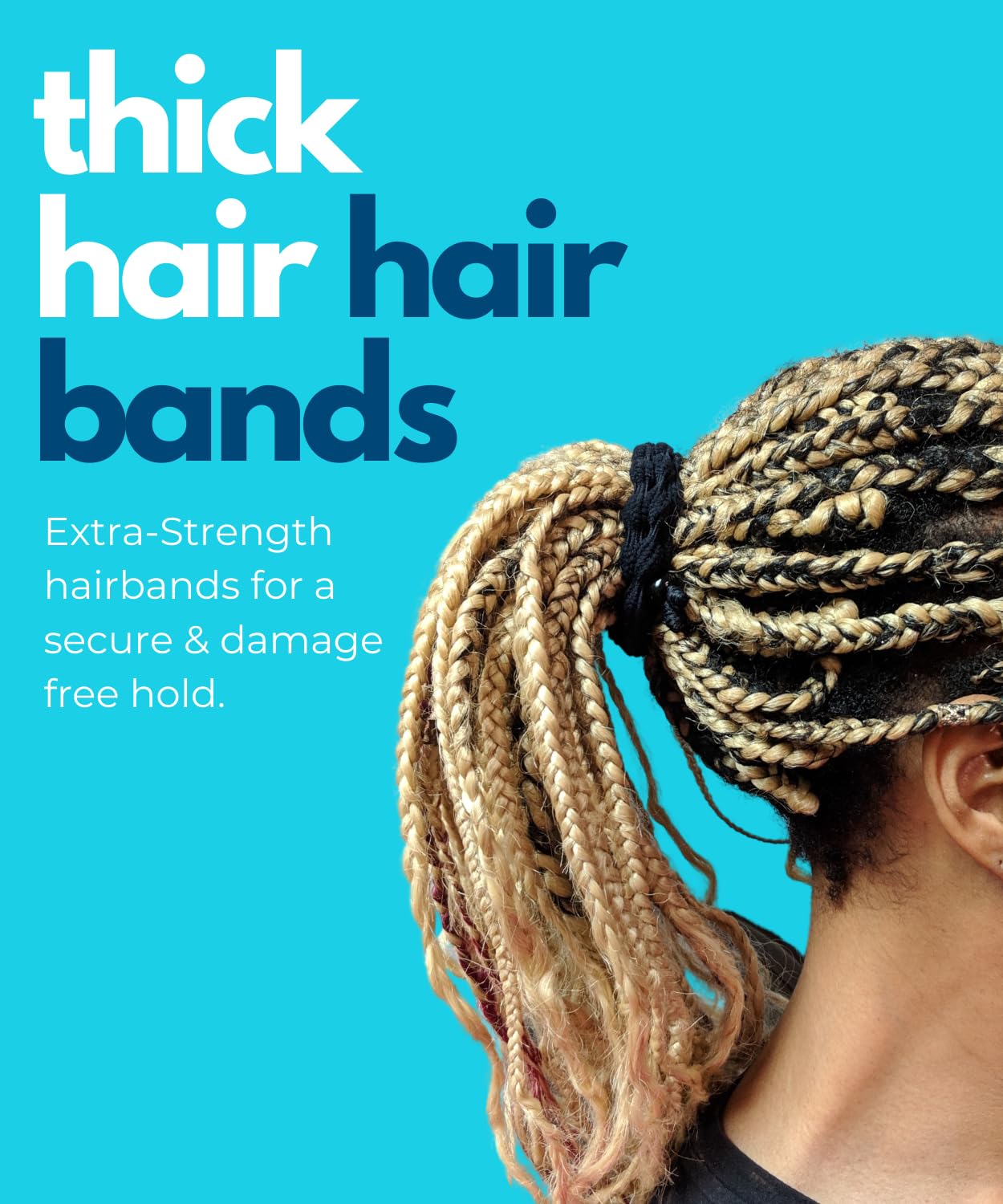 Bunzee Bands - Adjustable Hair Ties for Thick & Curly Hair - Perfect for Ponytails, Buns, Puffs & Updos - 2 Pack Brown - Ideal for Workouts, Yoga & Everyday Styling