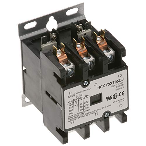 Champion Dishwasher 3P Contactor 50/65A 120V Replacement Part - Compatible with Commercial Dishwashing Equipment for Restaurants, Hotels & Food Service