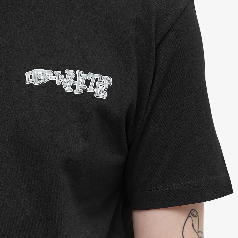 Off White Graffiti Arrow Graphic T-Shirt for Men - Trendy Streetwear Tee for Casual Wear & Urban Fashion