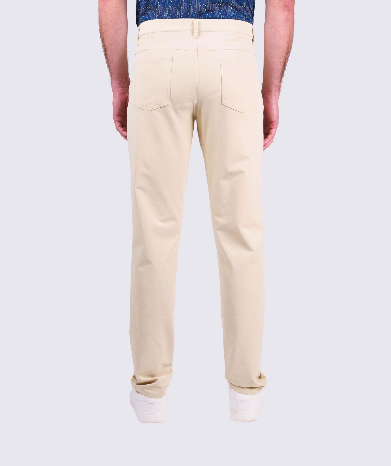 Tri Cities Stretch 5 Pocket Men's Khaki Pants - Comfortable Casual & Work Trousers for Everyday Wear, Office, and Outdoor Activities