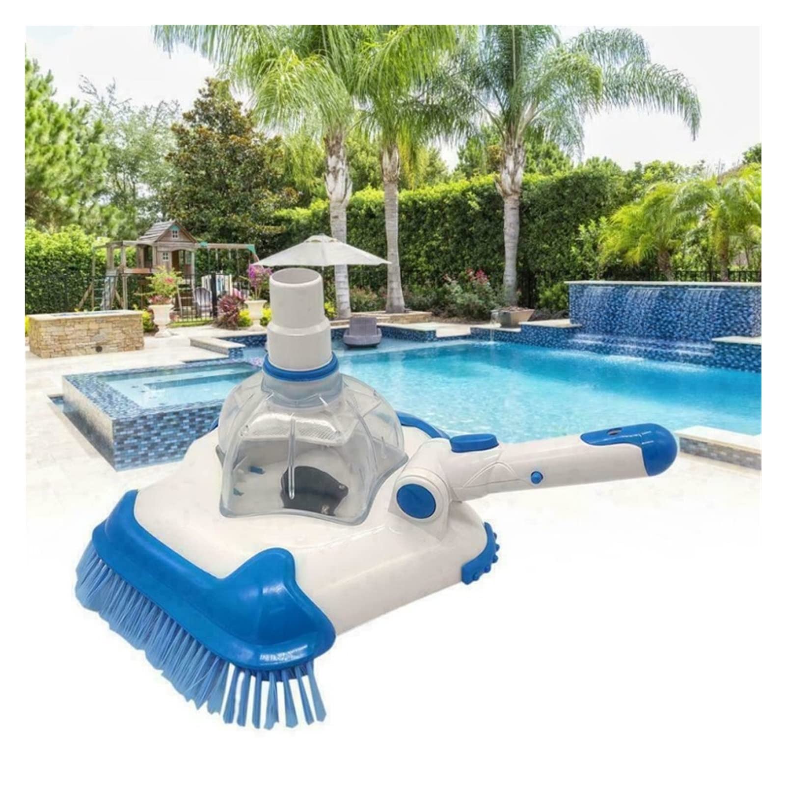 Pool Vacuum Cleaner Head - Floating Debris & Fountain Brush for Swimming Ponds - 1pc (Ideal for Pool Maintenance)
