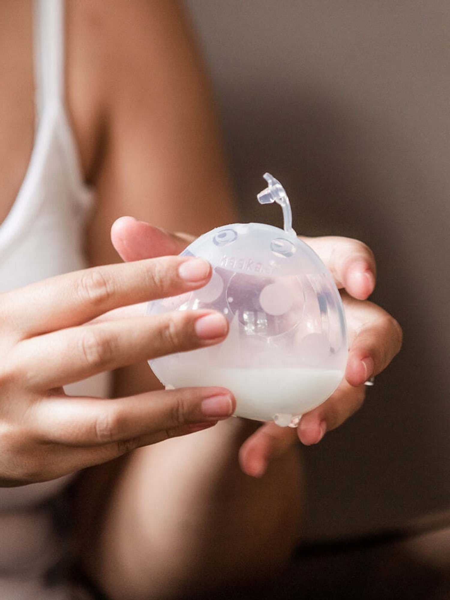 Haakaa Ladybug Silicone Breast Milk Collector - 2.5 oz/75 ml - Hands-Free Milk Saver for Nursing Moms - Perfect for Leak Prevention & Building Milk Stash at Work or On-the-Go