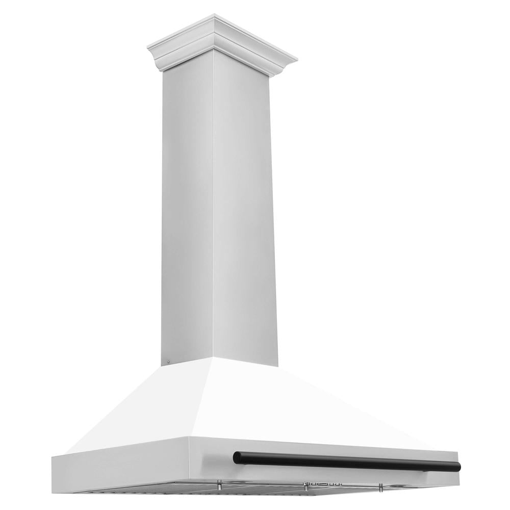 ZLINE KB4STZ WM36 36-inch Convertible Stainless Steel Range Hood with White Matte Shell - Professional Kitchen Ventilation for Gas Stoves & Cooking Areas - Perfect for Modern Home Kitchens & Restaurant Style Cooking