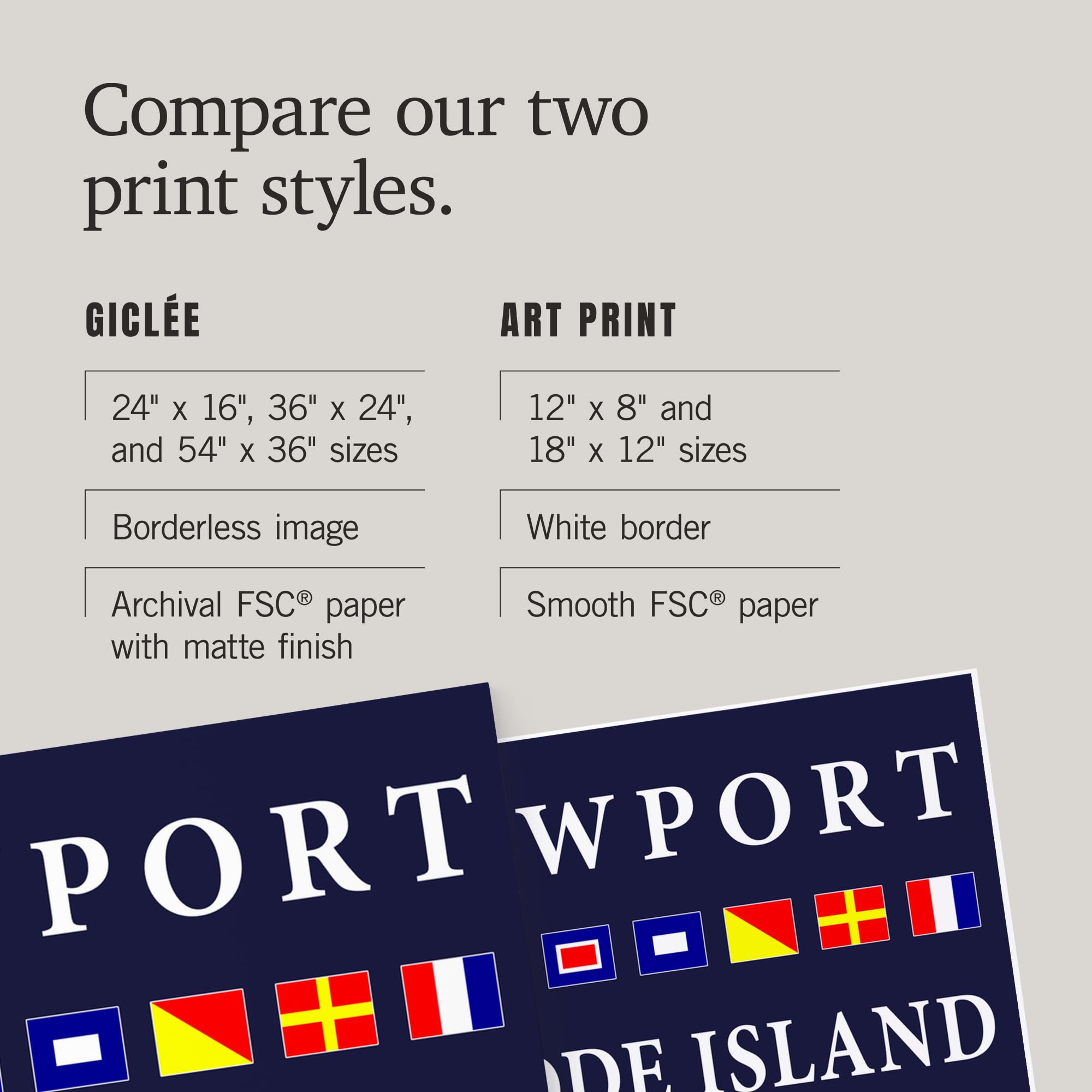 Lantern Press 16x24 Inch Giclee Print - Newport Rhode Island Nautical Flags Wall Art | Coastal Decor for Living Room, Beach House & Office