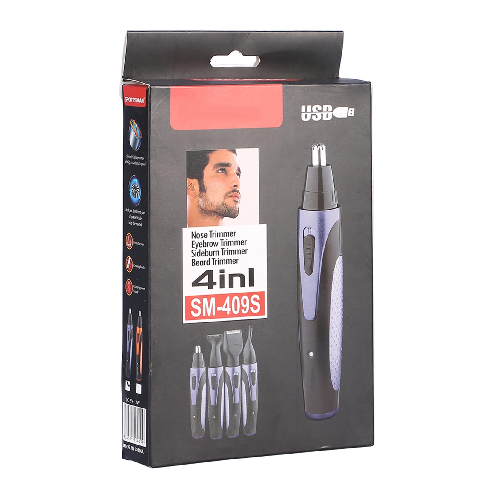 Rechargeable Electric Nose & Eyebrow Trimmer - Painless Facial Hair Shaver for Men & Women, Perfect for Eyebrows, Neckline, Nose & Ears Grooming - Ideal for Travel, Home & Personal Care Routine